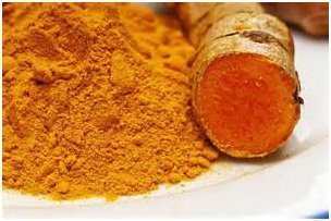Herbal remedy Turmeric root and powder